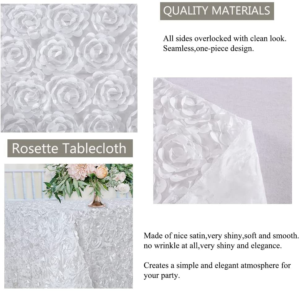 Hochzeit Tischdecke Abdeckung Sticken Rosette Rose Blume Hotel Bankett Geburtstag Party Dekoration Schönes Design Verwendung – Detail 23