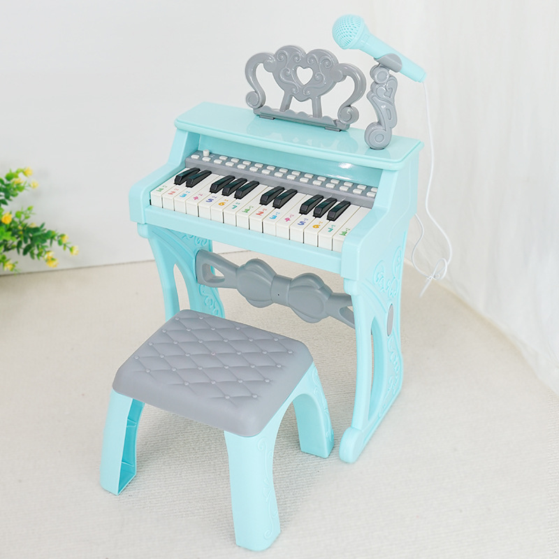 QIAOWA Children's Piano Desk Multifunctional Electronic Organ Beginner Baby Toy Girls 1-3-6 Years Old