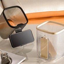 桌面小垃圾桶方形迷你床头茶几塑料无盖轻奢家用桌上收纳桶垃圾盒