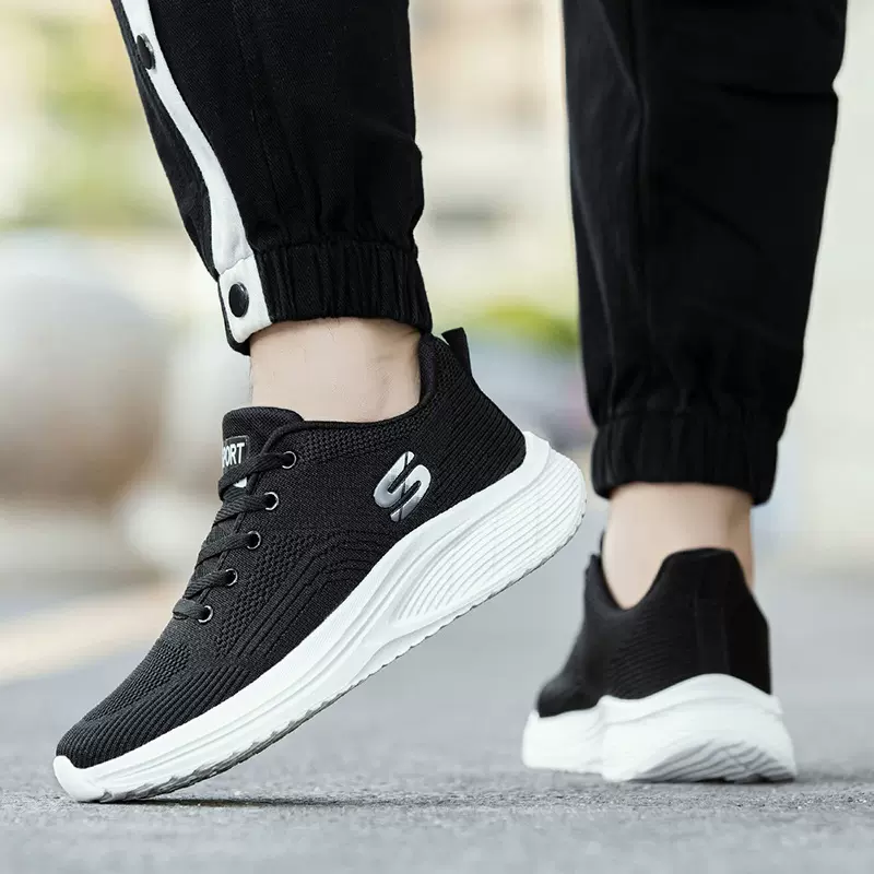 外贸潮流男鞋休闲运动鞋子网面透气学生跑步鞋简约百搭休闲鞋批发