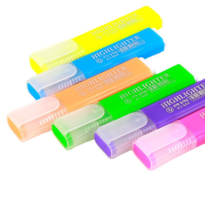 Marcador de marcado transfronterizo de Venta caliente pluma de marcado clave de color pluma de 6 colores traje de gran capacidad pluma de diario de color