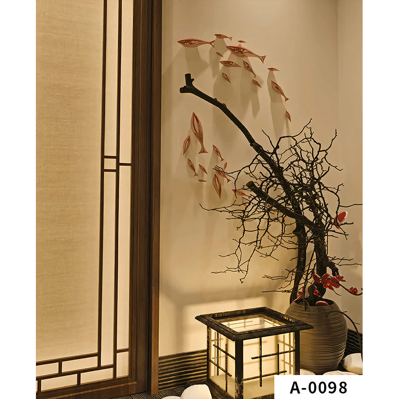 直播间背景布背景墙国风新中式3D立体壁纸幕布场景布置茶室屏风庄|undefined