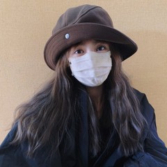 一帽多戴 日系复古毛呢渔夫帽子女2025秋冬新款简约百搭遮阳盆帽