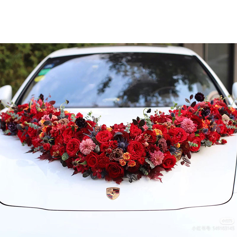 Factory wholesale rectangular plastic decorative suction cups flower car suction cups six-claw suction cups rectangular wedding car suction cups