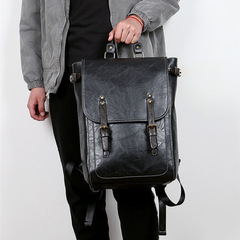 通勤リュックサックレトロ革防犯リュックサックパソコンリュックサック大容量旅行カバン高学年カバン