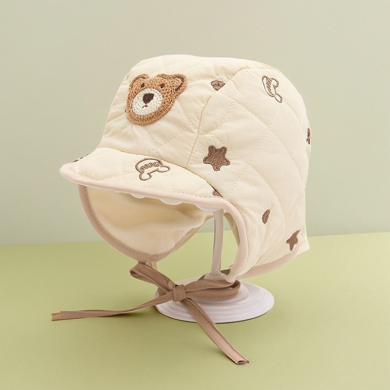 Invierno para niños gorro Thunderfeng protección de orejas lindos osos bebés hombres y mujeres otoño invierno grueso gorro calentador para niños pequeños
