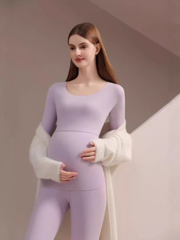 孕妇德绒秋衣秋裤保暖套装秋冬产后哺乳月子服睡衣7A打底衣家居服|undefined