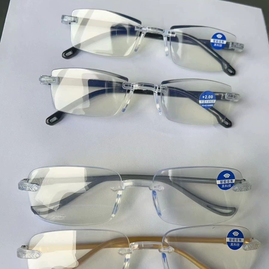 Складной умный зум-очков Frameless glasses, анти-синий свет, гранёный край — модели 9352/9430