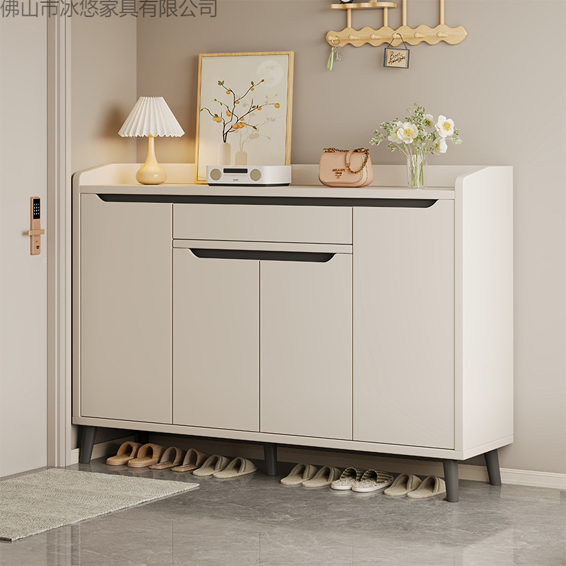 Entryway Shoe Cabinet for Home Entrance, Foyer Cabinet, Storage Cabinet, Integrated Against the Wall, 2025 New Popular High-End Shoe Rack