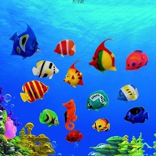 Fish Tank Landscaping Fake Fish Decoration Simulated Fish Plastic Tropical Fish Goldfish Ornamental Fish Floating Aquarium Ornaments Wholesale