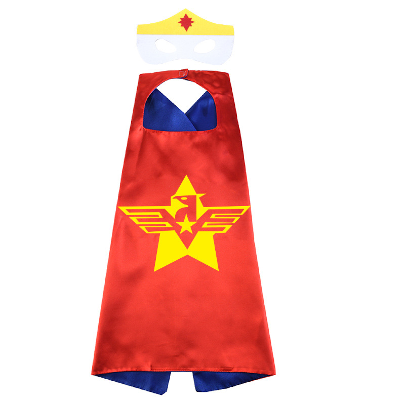 En stock al por mayor de Halloween Capitán América traje Spiderman Iron Man Hulk superhéroe capa niños