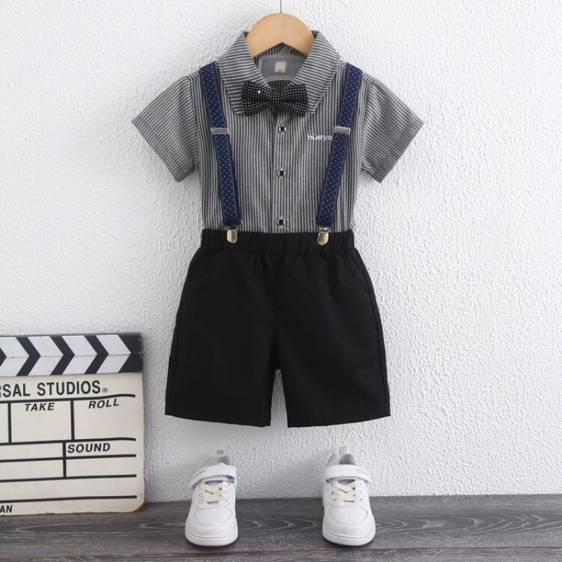 Summer flower boy costume, trousers, suit for early age, flower girl dress
