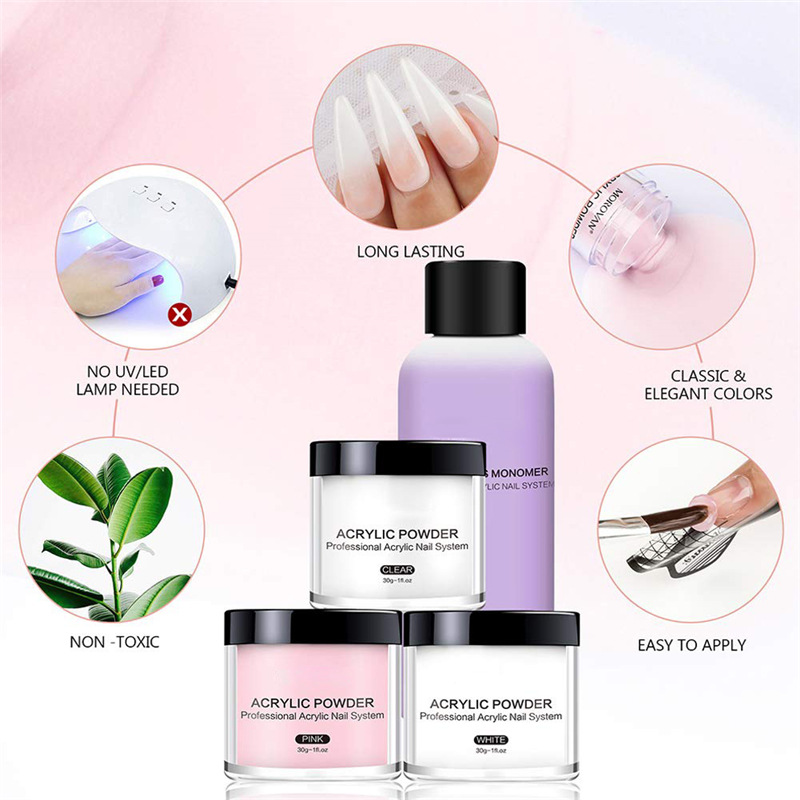 大货款水晶粉套装 美甲水晶延长甲工具DIY指甲水晶雕花粉配水晶液