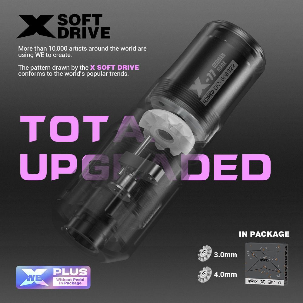 Bordado dragón nueva máquina de tatuaje de doble batería máquina todo en uno Motor de carga de energía inalámbrica pluma de tatuaje equipo de tatuaje transfronterizo