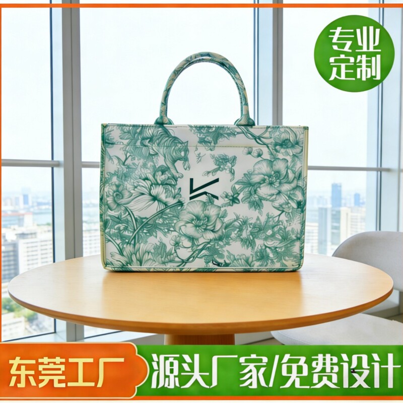 Canvas Tote Bag with Logo, Large Capacity, Structured and Three-Dimensional, High-End Commuter Tote Bag, Niche Tote Bag