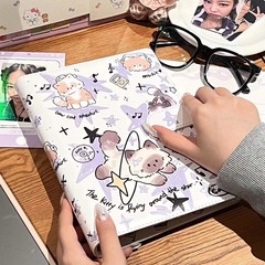 小紅書星星小貓PU皮質A5卡冊防水追星收納卡冊活頁磁吸相冊收集冊