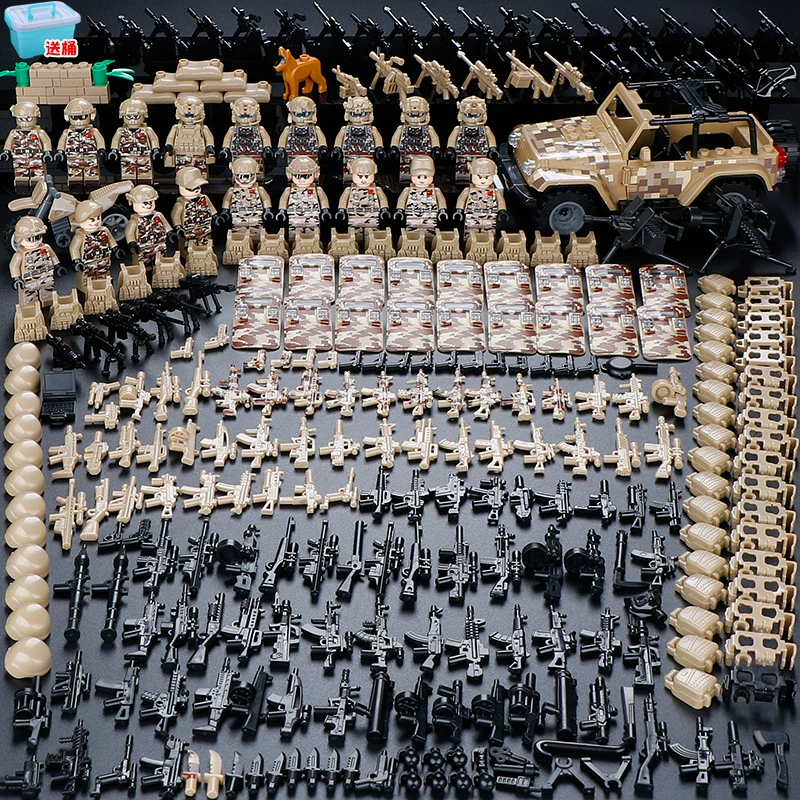 Конструктор с минифигурками (Lego) — военные и полиция, солдаты, техника и аксессуары, наборы