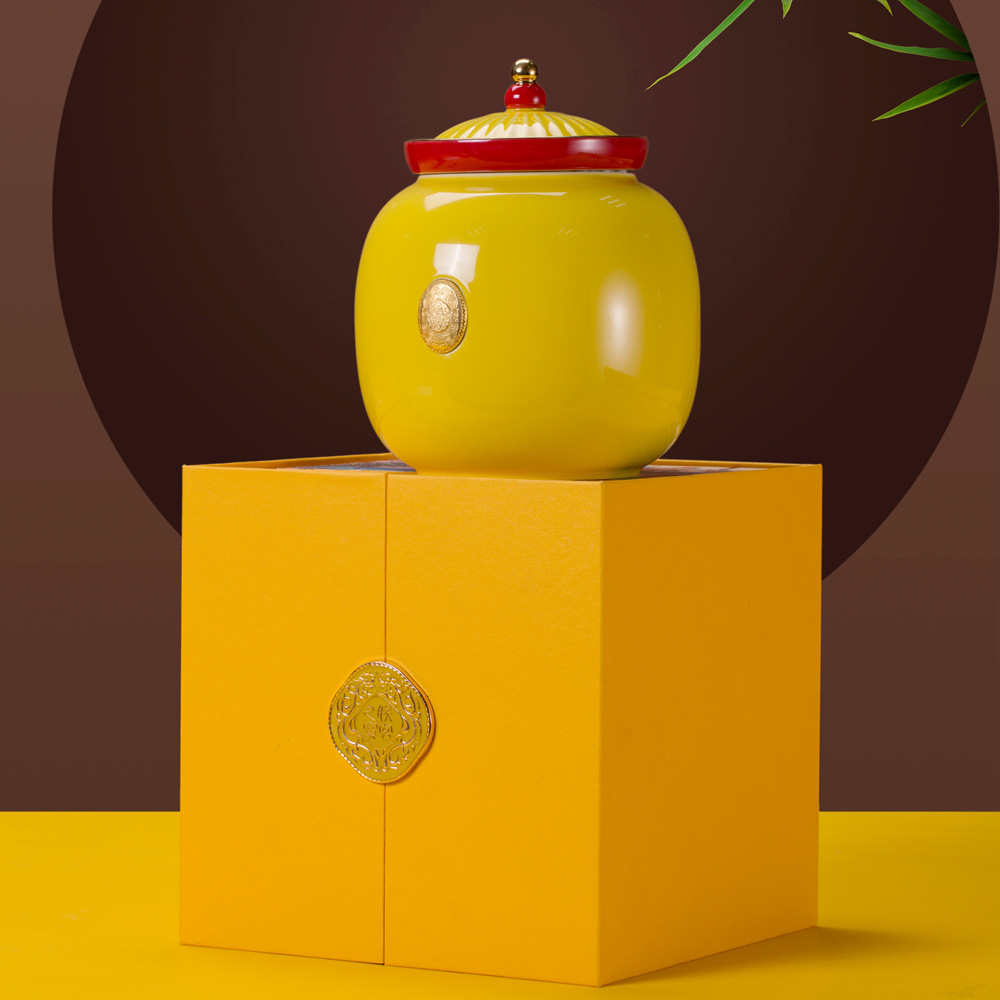茶叶罐大号礼盒装  皇家风格茶叶罐 陶瓷茶叶罐礼盒 可加LOGO