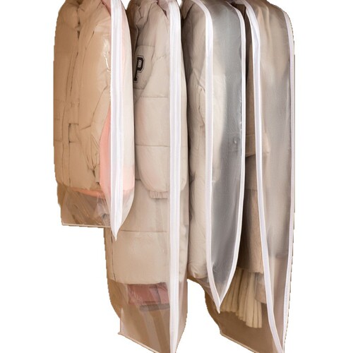 New Style Down Jacket Compression Dust Cover Wardrobe Hanging Coat Suit Dust Proof Cover Visible Waterproof Dustproof Clothing Cover