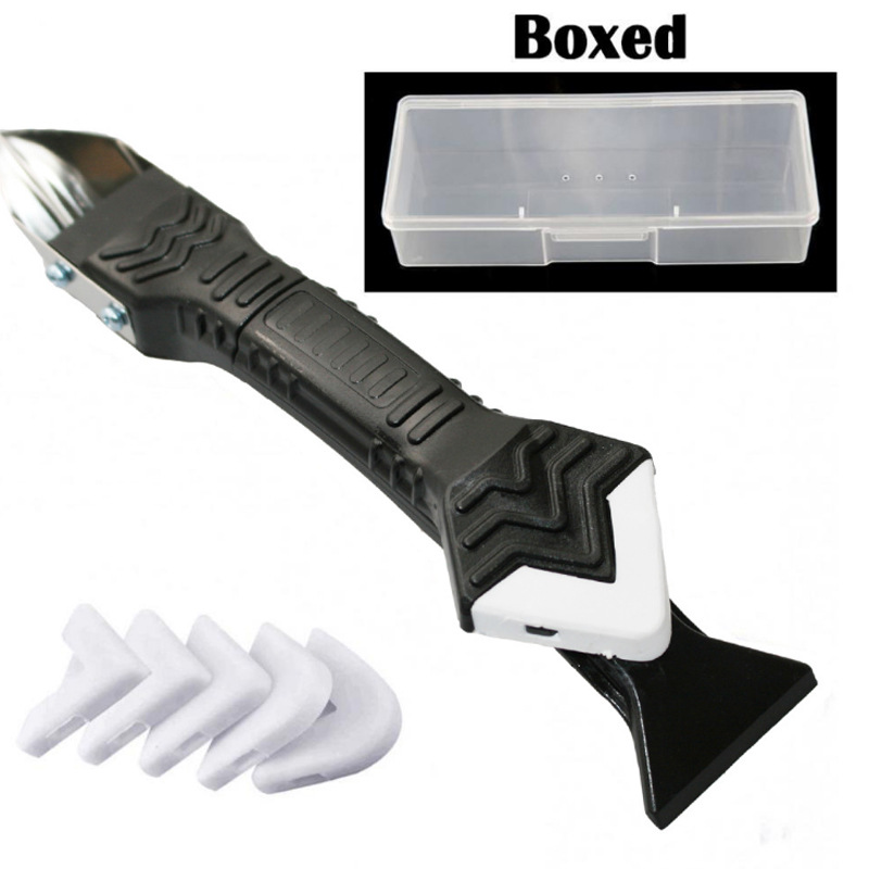 박스형 8 종 세트 (화이트 3 in 1 메탈 스크레이퍼 6 소프트 헤드 1 롱 박스)