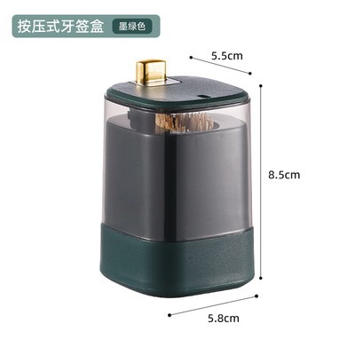 Creativa de tipo prensa automática caja de palillo de dientes hogar diario titular de palillo de dientes cocina hotel al por mayor titular de almacenamiento de palillo de dientes impreso