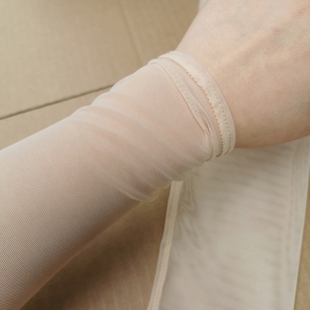 Llsummer Mesh Lightweight Wrist Sleeves for Women, Arm Scar-Covering Jewelry, Sun Protection Arm Sleeves, Wrist Sleeves, Skin Color