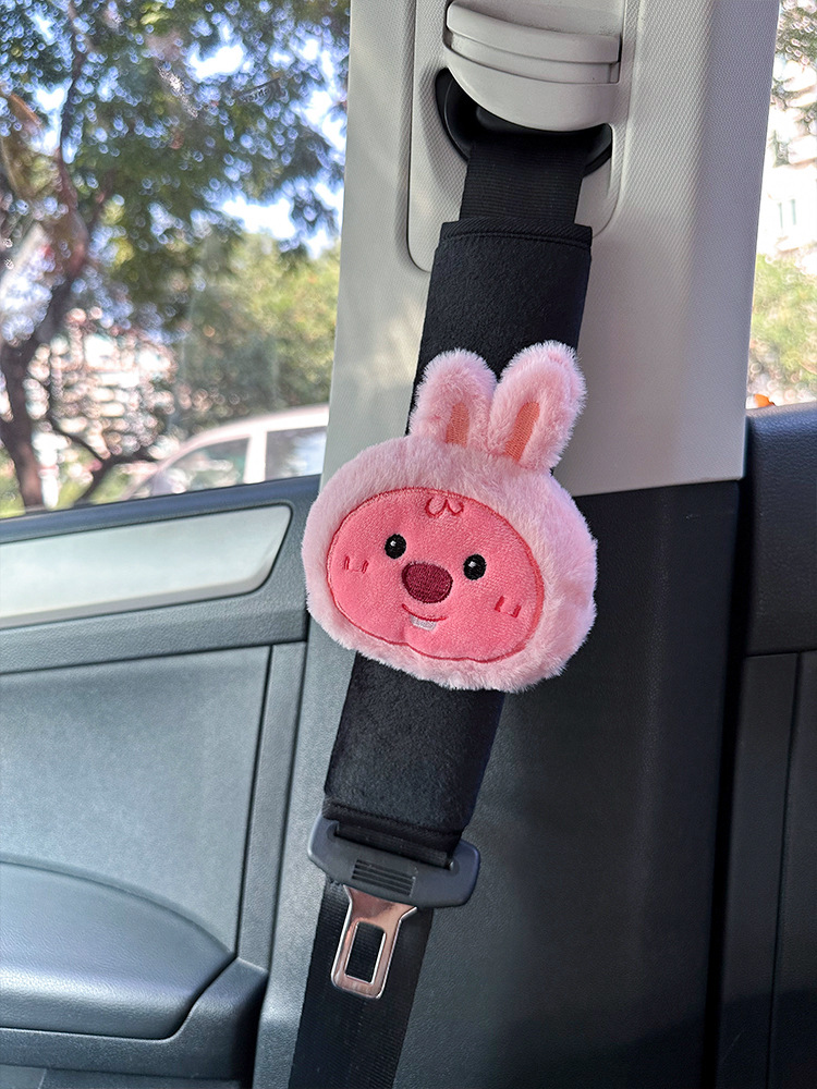 Car seat belt shoulder pad cute high-end feeling little beaver loopy ruby doll car interior decoration