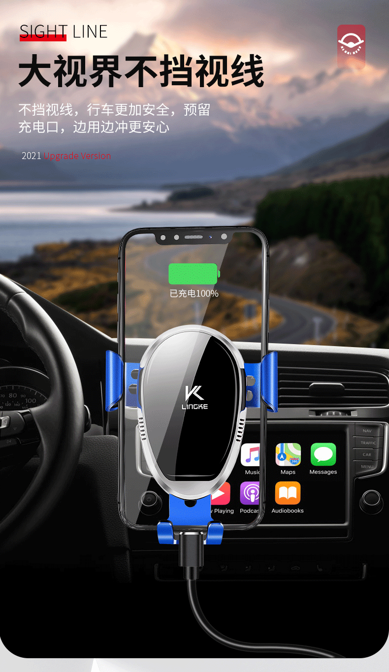 Mobile Phone Car Holder New Car Navigation Car Air Conditioning Support Fixed Air Outlet Universal Navigation Mobile Phone Hook