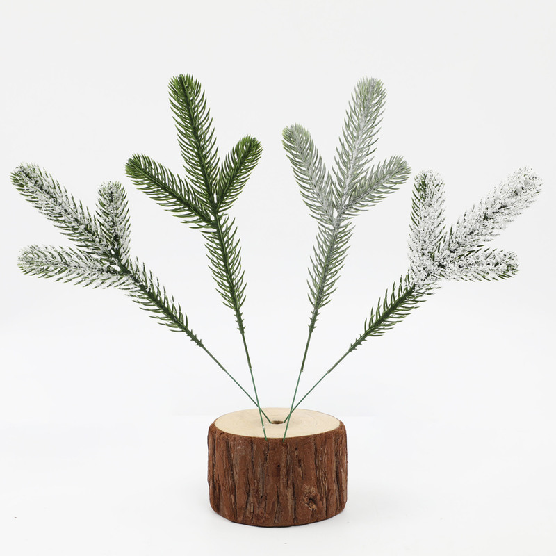 人工緑植物、三叉松葉、クリスマス、結婚式用アクセサリー、装飾、人工花、松枝、植物、プラスチック製造花、卸売|undefined