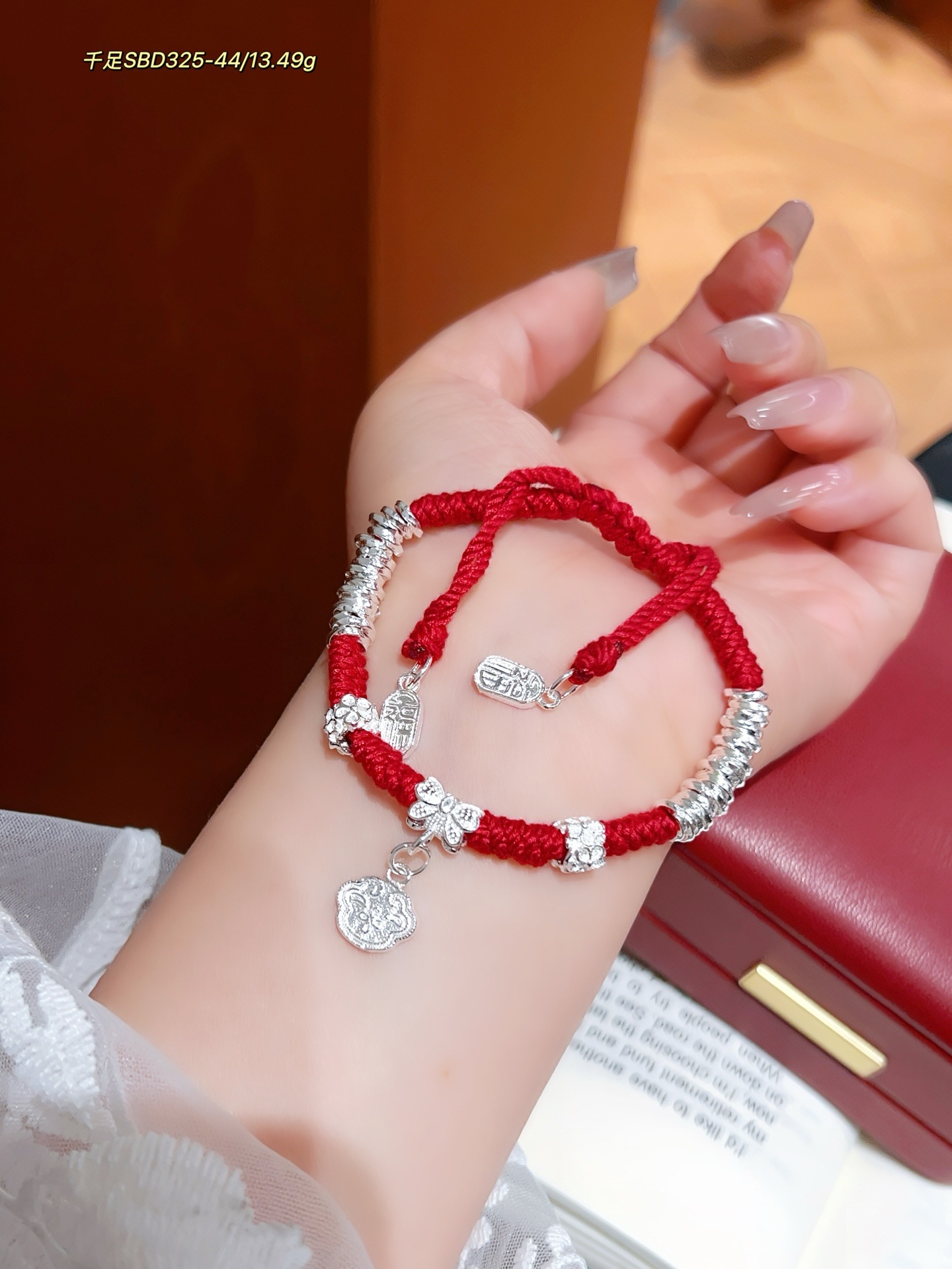 999 pulsera de alambre de plata de pie pulsera tejida de hilo arcoíris de bricolaje año de nacimiento cuerda de mano de plata rota para novia regalo de madre