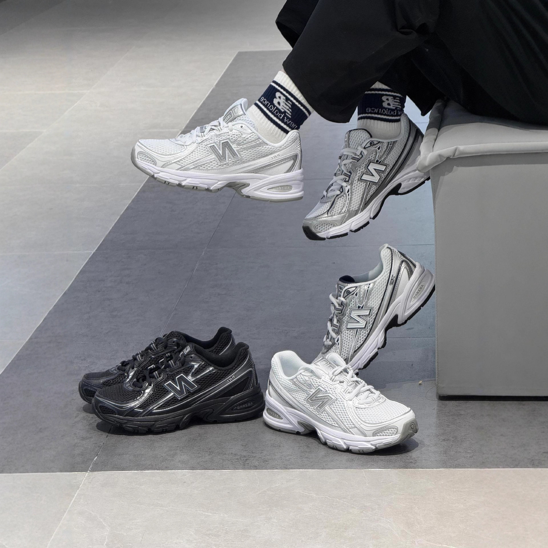 New Autumn and Winter Outdoor Casual Sports Shoes Nb740 Retro Mesh Breathable Running Shoes for Men and Women with Thick Soles and Height Increase