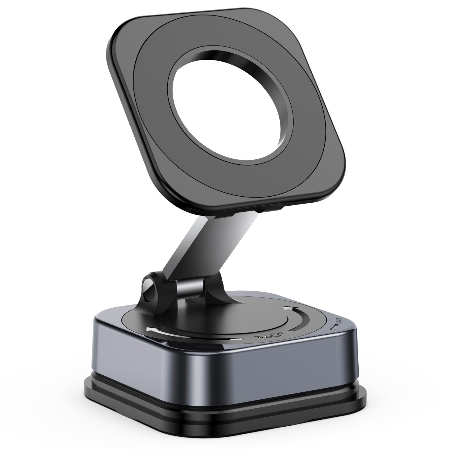 Vacuum Suction Cup Car Magnetic Phone Holder, Rotating and Adjustable Foldable Car Dashboard Strong Magnetic Navigation Holder