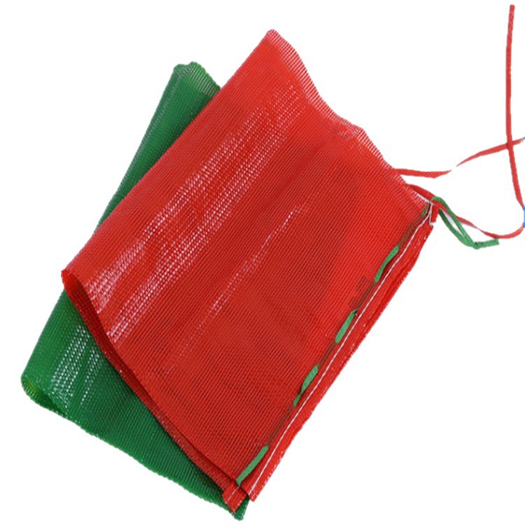 Xianxian PP filamento plano completo cebolla fábrica de exportación de bolsas de red L-shaped doble filamento plano tejido bolsas de red de papas recubiertas