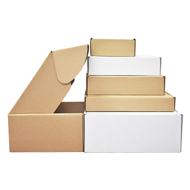 飞机盒 快递服装数码发货包装盒特价牛皮纸三层特硬纸盒厂家批发
