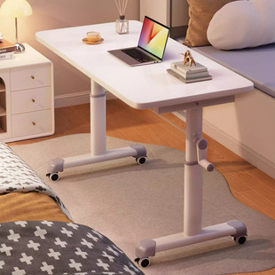 Computer Desk Movable Hand-Operated Lifting Table Student Home Study Table Desk Bedroom Home Notebook Desk