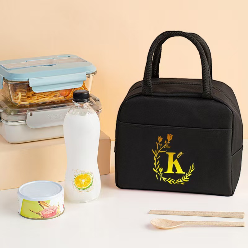 Bolsa aislante impresa transfronteriza Bolsa de almuerzo de trabajo Bolsa de hielo de papel de aluminio portátil Bolsa de almacenamiento de almuerzo para estudiantes Bolsa bento de picnic