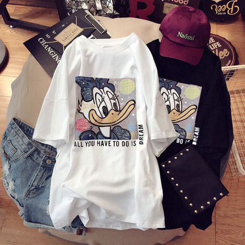  Summer Maternity Wear: Cotton Short-Sleeve T-Shirt, Loose-Fit, Casual, Plus-Size, Fashionable Mid-Length Top for Pregnant Women