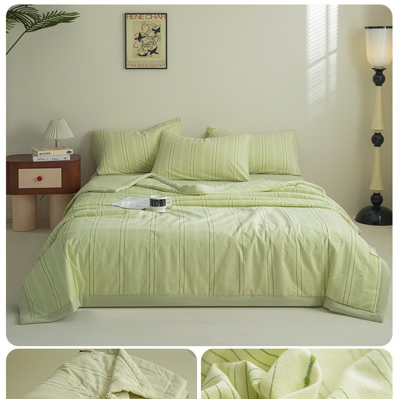 Edredón fresco de verano de algodón lavable a máquina edredón de aire acondicionado de algodón lavado individual dormitorio doble edredón de verano edredón fino de verano