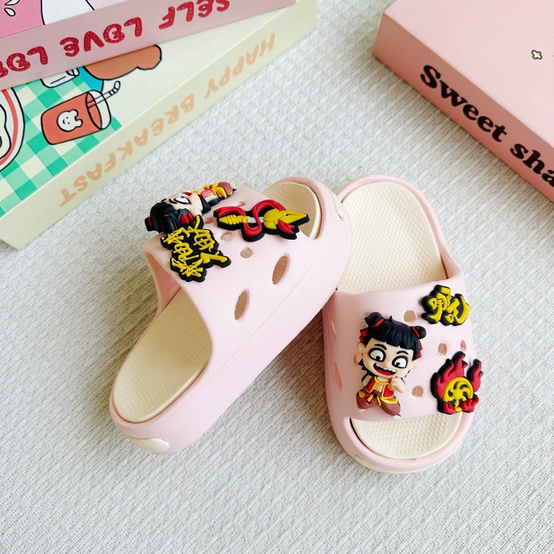 Летняя девочка дыра в луковичных тапочках принцесса мультфильм внутренняя нескользящая милая библиотека мягкого дна