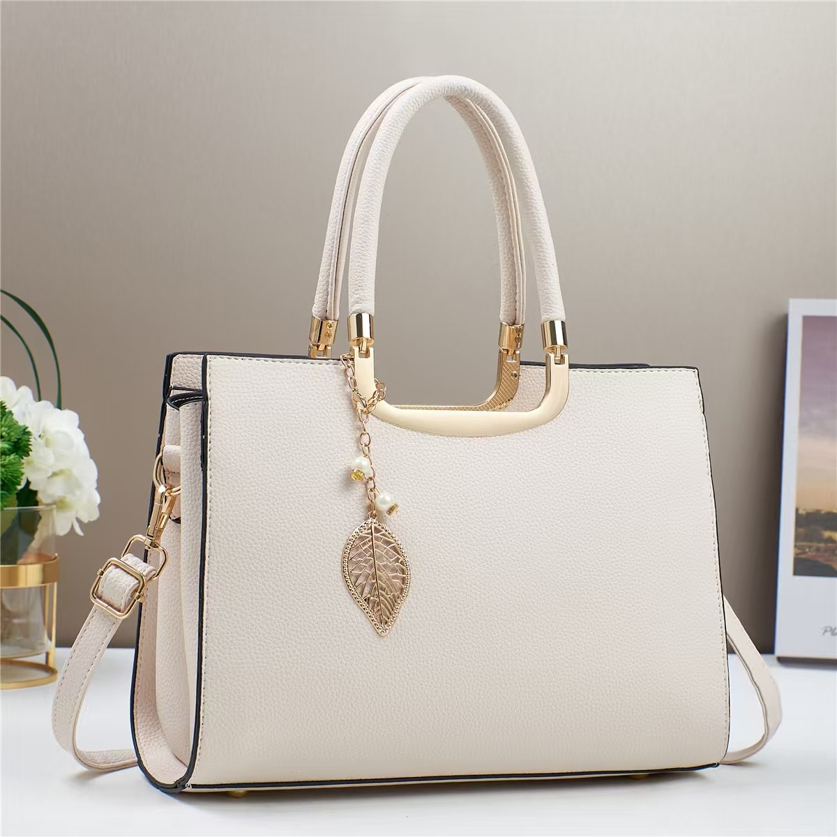 Women's Commuting Tote Bag, Simple Trendy Shoulder Bag For Daily_voghion.com