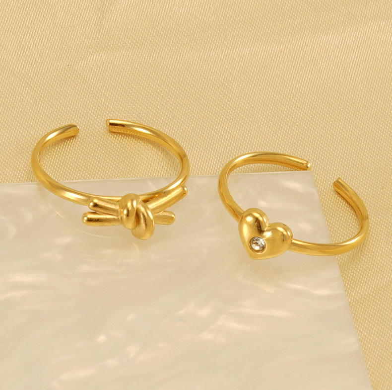 Rings Classification 1 Piece Quantity Titanium Steel Retro Solid Color Inlay Zircon Rings