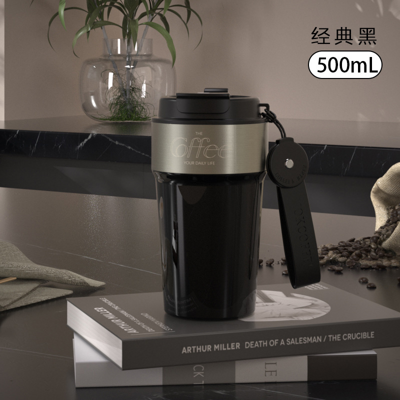 インナースプレーティントーキングコーヒーカップビジネススタイルステンレス鋼カップワンカバーダブルドリンク 316 断熱カップシンプルなカップ卸売|undefined