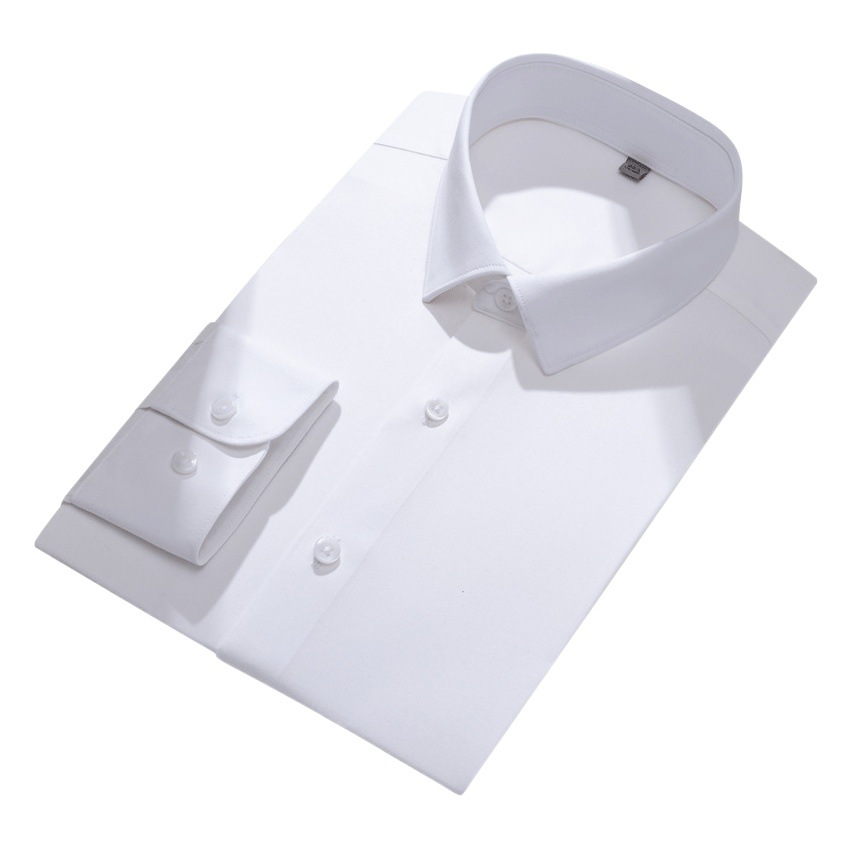 Camisa modal de tres pruebas de los hombres de manga larga sin costuras sin planchar ropa formal de los hombres de negocios impermeable a prueba de aceite anti-incrustante camisa blanca
