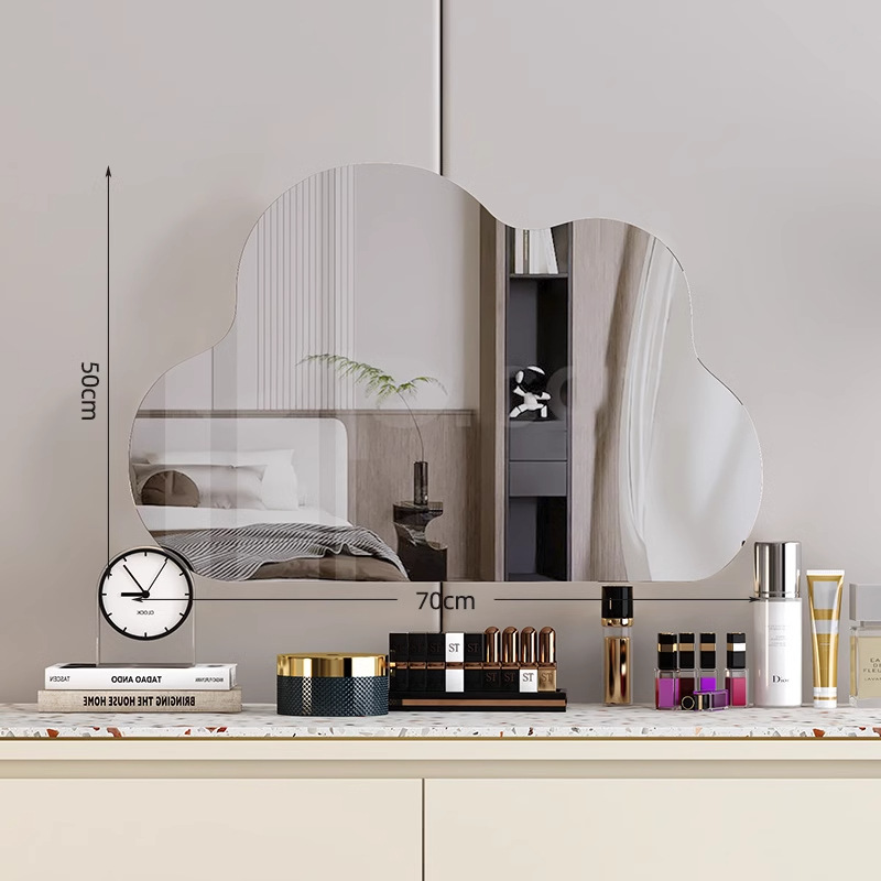 Espejo de maquillaje de nube 2025 nuevo espejo tocador dormitorio escritorio pared colgante led inteligente espejo de tocador con luz