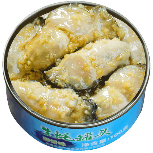 Internet celebrity spicy and numbing seafood garlic sauce oyster canned food 100 grams / can seafood ready-to-eat food one-stop service ready-to-eat dish 
