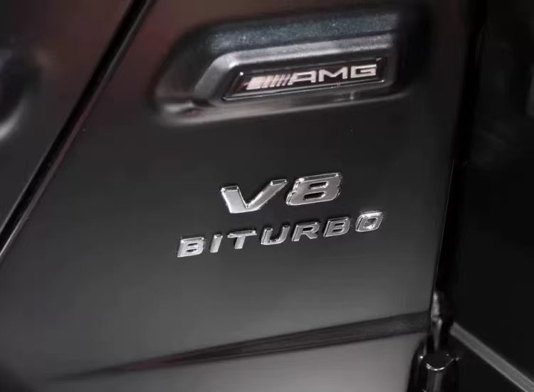 Suitable for Mercedes-Benz's New V8Biturbo Side Emblem C63 G63 S65 Fender V12 Supercharged Car Emblem Letters