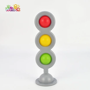 Силиконовая настольная игрушка-светофор пальчиковая