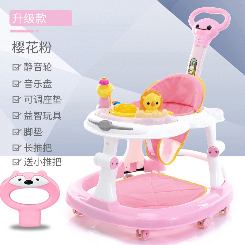 Baby Walker anti-o-pierna multifuncional resistente a la caída anti-Flip niña niño bebé ayuda para caminar carro portátil en forma de U image 16