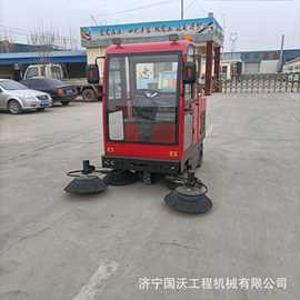 封闭式扫地机 三轮5刷清扫机图片 自制扫地车出售