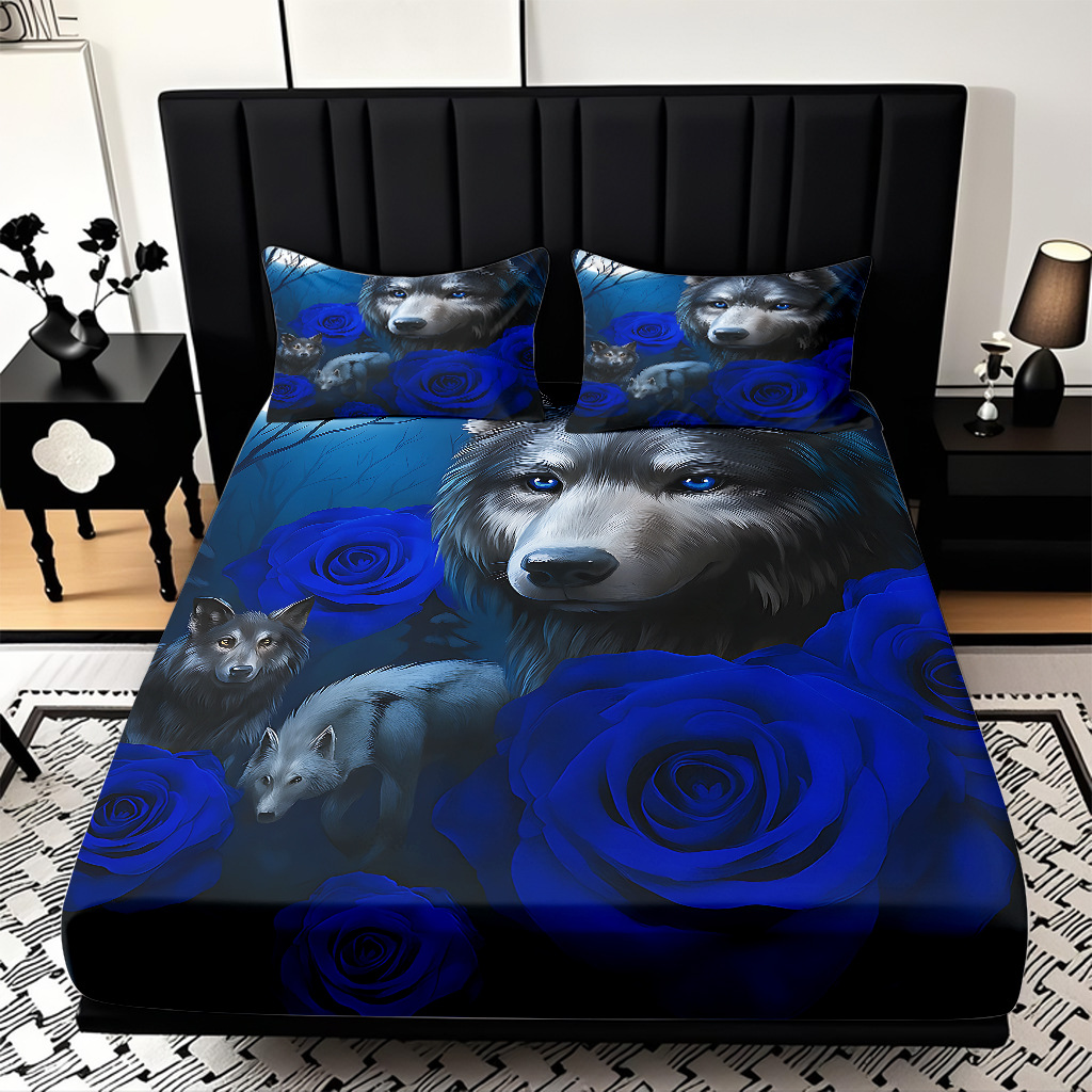 TEMU / JIT impresión digital 3D transfronteriza serie de wolf molido cama de cama de cama de cama para diseñar